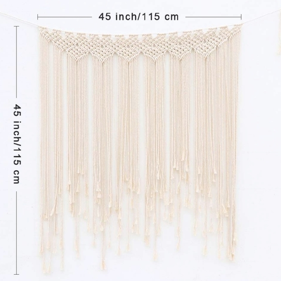 Macrame Wall Art Hanging Boho Decor LARGE Ivory - Picture 6 of 9